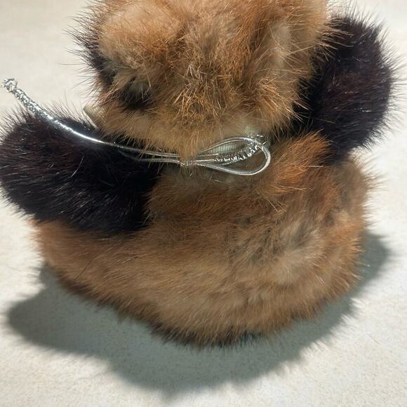 PEDIGREED BEAR by NEIMAN Marcus - Brown & Tan Mink Small 7”L x 7”W Bear - Picture 3 of 7